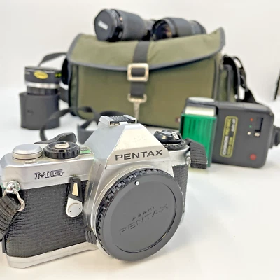 Pentax MG Camera - Vivitar 35-70mm 1:3.5 Lens - Itorex 70-210mm Lens & More  W10 - Image 1 of 4