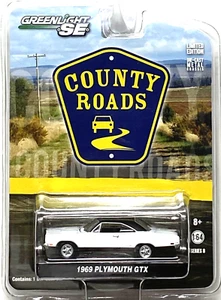 Greenlight 1/64 SE County Roads 1969 Plymouth GTX White Limited Edition Die Cast - Picture 1 of 5