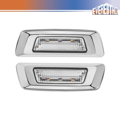2Pcs Fit For Kenworth T680 T880 T700 Front Marker Lamp White 3LED Amber 12V - Image 1 of 4