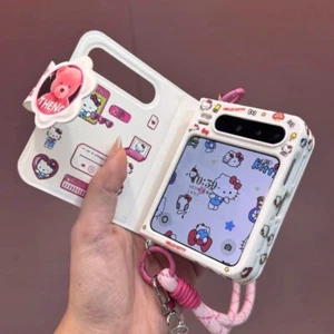 Coque téléphone portable créative pour Samsung Galaxy flip6/5 COQUE joli design cuir - Photo 1 sur 8
