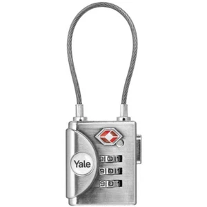 YALE YTP3/32/350/1 TSA Padlock 32mm, Silver, 3-Digit, Wire Shackle - Picture 1 of 3