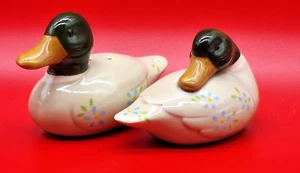 Lefton Enten Salz Pfefferstreuer Vintage 1987 Stockenten Blumenakzente - Bild 1 von 11