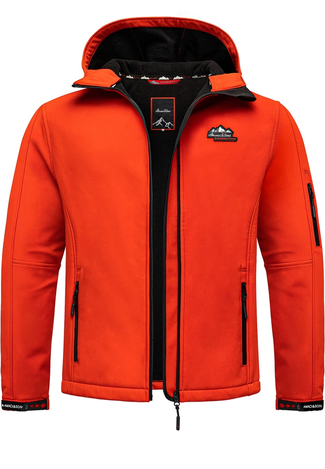 Herren Softshell Herbst Winter Outdoor Funktionsjacke Wind & Wasserdicht 9114 - Bild 1 von 1