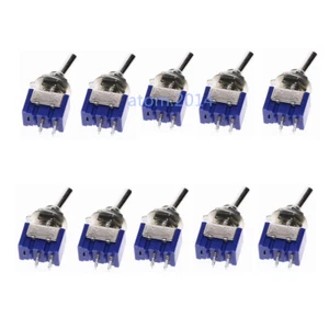 10pcs MTS-101 2 Pin SPST Interruttore a levetta ON-OFF 2 posizioni 1/4" foro di montaggio - Foto 1 di 6