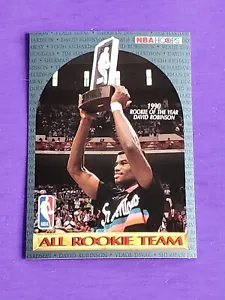 1990-91 NBA HOOPS DAVID ROBINSON ALL-ROOKIE TEAM BASKETBALL TRADING CARD NNO - Picture 1 of 2