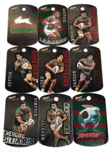 2010 SELECT NRL STARS COLLECTABLE TAGS FULL BASE TEAM SET STH SYD RABBITOHS (9) - Picture 1 of 3