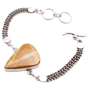 Jaspis Edelstein Versilbert Armband Handmade Schmuck Geschenk 12 G BR-1141 - Bild 1 von 3