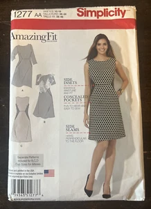 Vestido Simplicity 1277 Increíble Ajuste Bolsillos Ocultos Talla Grande 10-18 Sin Cortar - Imagen 1 de 5