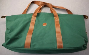 Ralph Lauren Polo Green w Brown Pony Logo XL Tote Zipper Shoulder Bag 23"x13"x9" - Picture 1 of 5