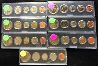 7 Birthday Mint sets in Whitman Holders 1-2003,3-1998.1-1992, 1-1990, 1-1988 - Image 1 of 4