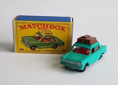 Matchbox Serie 56, Fiat 1500 - Raro Portapacchi Marrone, - Condizioni Eccellenti - Immagine 1 di 4