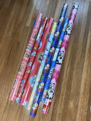 Disney Snoopy Animated Classics Princess Gift Wrap Paper Rolls Lot Toy Story - Image 1 of 4