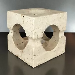 Vintage Cube 1960's Marble Art Travertine Marta Italy - Imagen 1 de 15