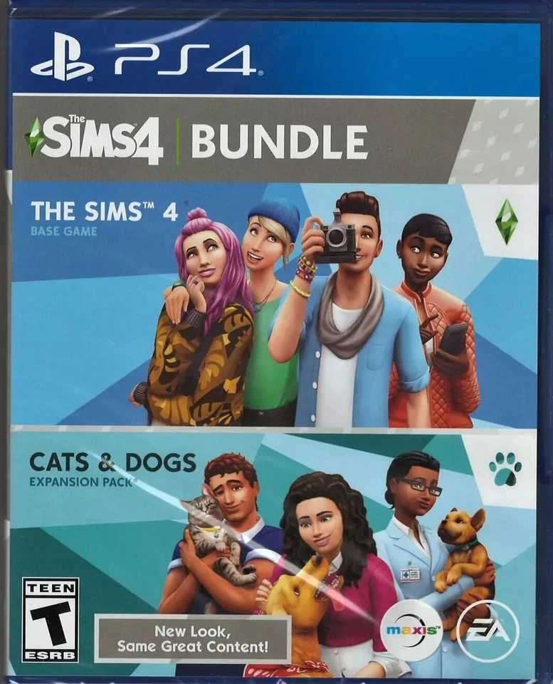 Sims 4: Plus - Cats & Dogs Bundle - Playstation 4 PS4 - New Sealed - Image 1 of 1