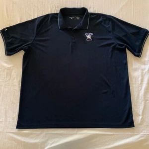 Yale Bulldogs NCAA Navy Blue Antigua Polo Shirt Mens 3XLT - Picture 1 of 5