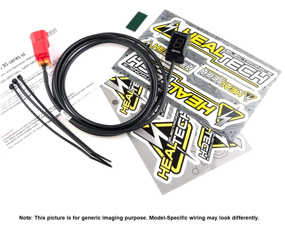 Indicador de posición de engranaje Healtech para Honda CB650F 2014 2018 ROJO Foto 1 de 4