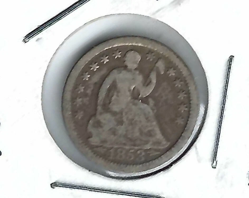1853 Silver Business Strike Liberty Seated Half Dime Coin! - Image 1 of 2