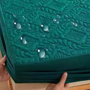 Quilted Mattress Cover Embossed Protector Anti-mite Fitted Sheet No Pillowcase - Picture 1 of 28