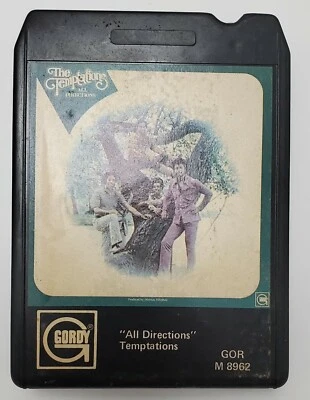 THE TEMPTATIONS ALL DIRECTIONS RELEASED 1972 8-TRACK CARTRIDGE ALBUM LABEL GORDY - Image 1 of 4