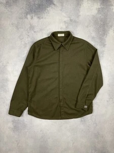 Chaqueta Camisa Emporio Armani Vintage Lana Overshot Manga Larga Oliva Para Hombre Talla L - Imagen 1 de 10