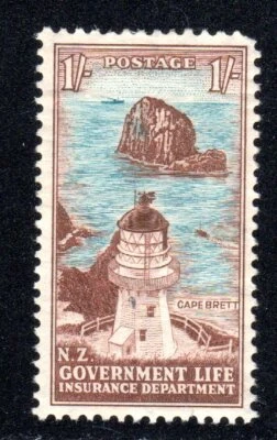 1947-65 New Zealand SC# 0Y36 - New Zealand LightHouses - M-H  - Image 1 of 2