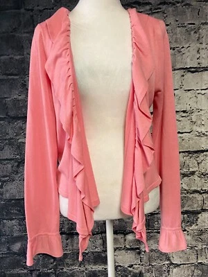 INC Sweater Womens Size Medium Pink Open Cardigan Silk Soft Casual - Image 1 of 4