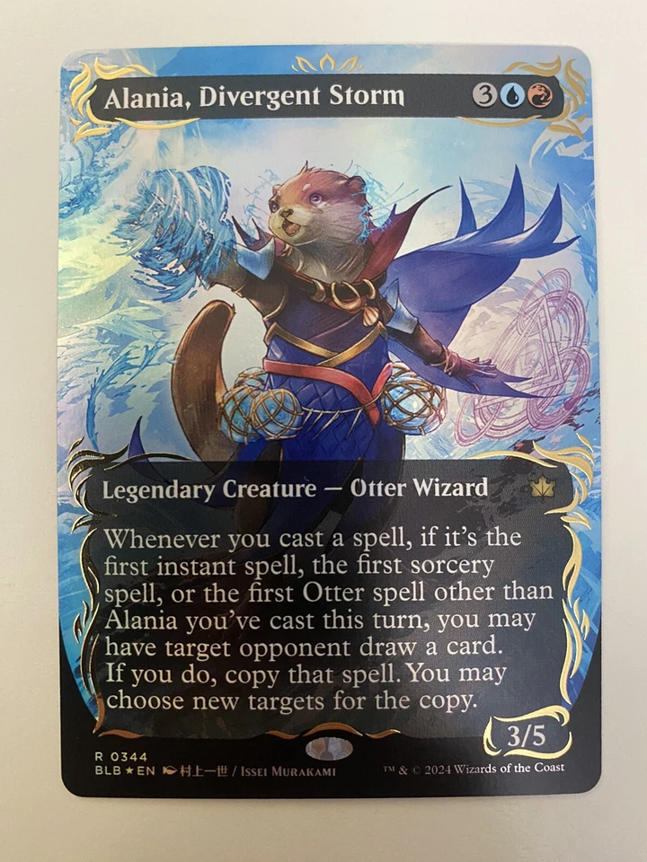 Alania, Divergent Storm (0344) *RAISED FOIL BORDERLESS* Bloomburrow MT/NM MTG - Image 1 of 4