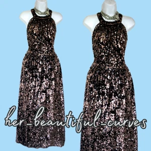 MONSOON SHIMMERING SEQUINS MIDI EVENING OCCASION PARTY DRESS SIZE 18 - Picture 1 of 8