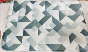 RUTSCHFESTER GEPOLSTERTER BAD MEMORY SCHAUM TEPPICH/MATTE (16" x 23") GRAUTÖNE - Bild 1 von 9