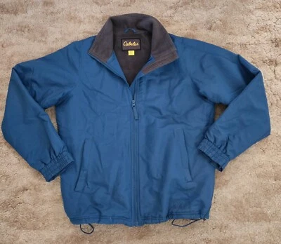 Cabela's Womens Fleece Lined Full Zip Jacket Teal Blue Green Size M - Image 1 of 4