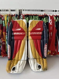 Game Used/Worn Düsseldorfer EG DEG Andrej Trefilov Goalie Schienen 2003 - Bild 1 von 3