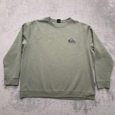 Sudadera Quiksilver Para Hombres 2XL Verde Pullover Cuello Redondo Polar Informal Skate Surf Foto 1 de 4