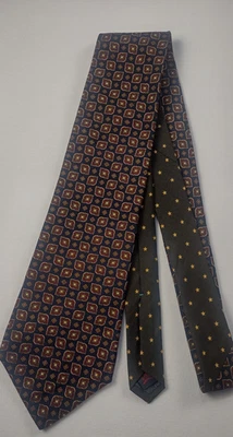 Tommy Hilfiger Estrellas Geométricas Azul Marino/Rojo/Verde 100% Seda Hecho en EE. UU. 58.5" X 4" Foto 1 de 4