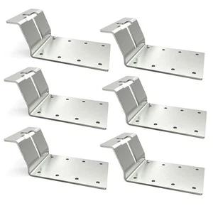 3 Inch Vertical T Post Brackets Pack of 6 Metal for Various Refit Tasks - Picture 1 of 8