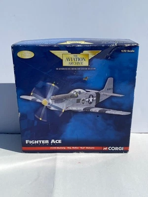 CORGI P-51D Mustang Major Walker "BUD" Malhurin Fighter Ace DIECAST 1:72 Limited - Image 1 of 4