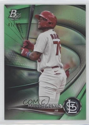 2022 Bowman Platinum Top Prospects Green /99 Malcom Nunez #TOP-58 - Image 1 of 2