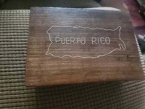 Caja de cigarros con cajón deslizante vintage tallada a mano con tema náutico - - Imagen 1 de 6
