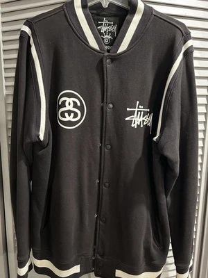 2009 x Stussy x Varsity куртка по всему миру XL черный - Изображение 1 из 4