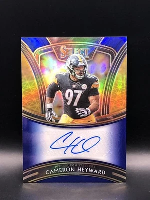 2020 Panini Select Signatures Blue Prizm #'d /99 Cameron Heyward Auto Steelers - Image 1 of 2