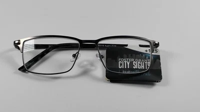 Men's Foster Grant - City Sights - Reading Glasses (Austin / Gun) +1.25 #B5 Foto 1 de 2