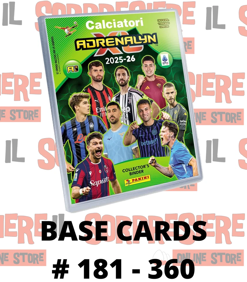 PANINI CALCIATORI ADRENALYN XL 2025-26 2026 BASE CARDS A SCELTA # 181 - 360 - Immagine 1 di 1