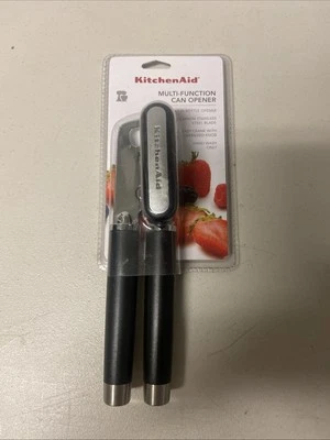 ¡NUEVO! ABRIDOR DE LATAS MULTIFUNCIÓN KITCHENAID CON ABREBOTELLAS INCORPORADO ~ Negro Foto 1 de 4