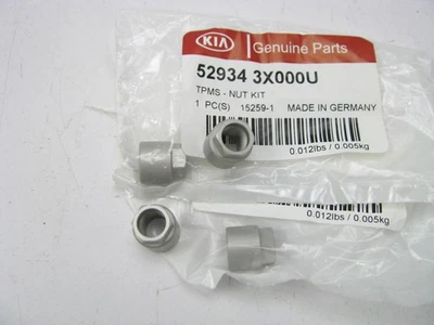 (4) NUEVO 529343X000U TPMS Monitor de Presión de Neumáticos Válvula Vástago Tuercas OEM Para Kia Foto 1 de 3