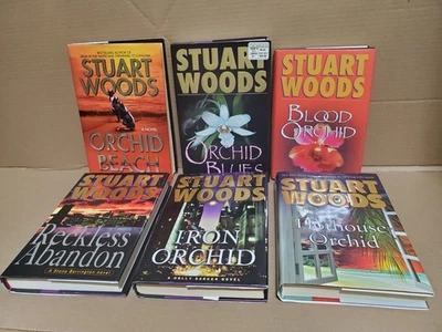 Complete Holly Barker Series Lot of 6 STUART WOODS Hardcover Orchid Beach 1st Ed - Image 1 of 4