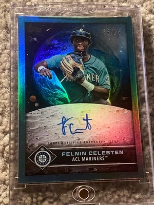 FELNIN CELESTEN 2024 TOPPS FUTURE CORNERSTONES PRO DEBUT 56/75 AQUA FOIL AUTO - Image 1 of 2