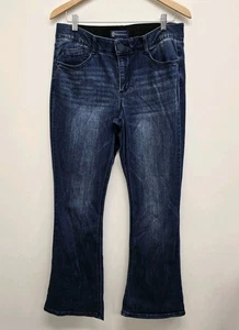 Democracy Ab Technology Bootcut Jeans Womens Size 12P Blue Stretch Denim - Picture 1 of 9