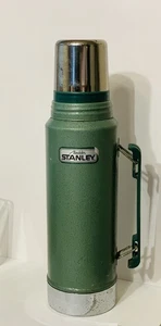Vintage 70er 14" große grüne Aladdin Stanley Thermoskanne Nr. A-944DH 2 Quart ** Beschreibung lesen - Bild 1 von 11