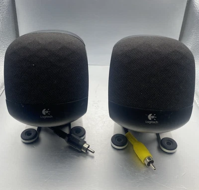 Logitech Z-640 Computersystem Satellit 2x Lautsprecher vorne links rechts schwarz yel - Bild 1 von 4