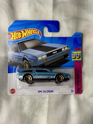 2023 HOT WHEELS #101 - DMC Delorean (Light Blue #8 HW The 80s - Short Card) - Image 1 of 2