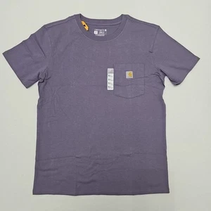 NWT Women's Carhartt Loose Fit K87-W Short Sleeve Pocket T-Shirt Lavender Sz S - Picture 1 of 8
